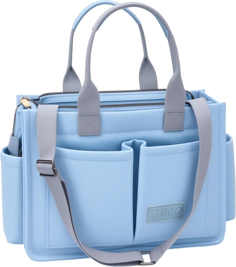 ZHMO Canvas Tote Bag for Women,Women's Bags Crossbody Bags Work Laptop Tote Bag Large Handbags Purse for Travel Nurse Teacher - Image 1